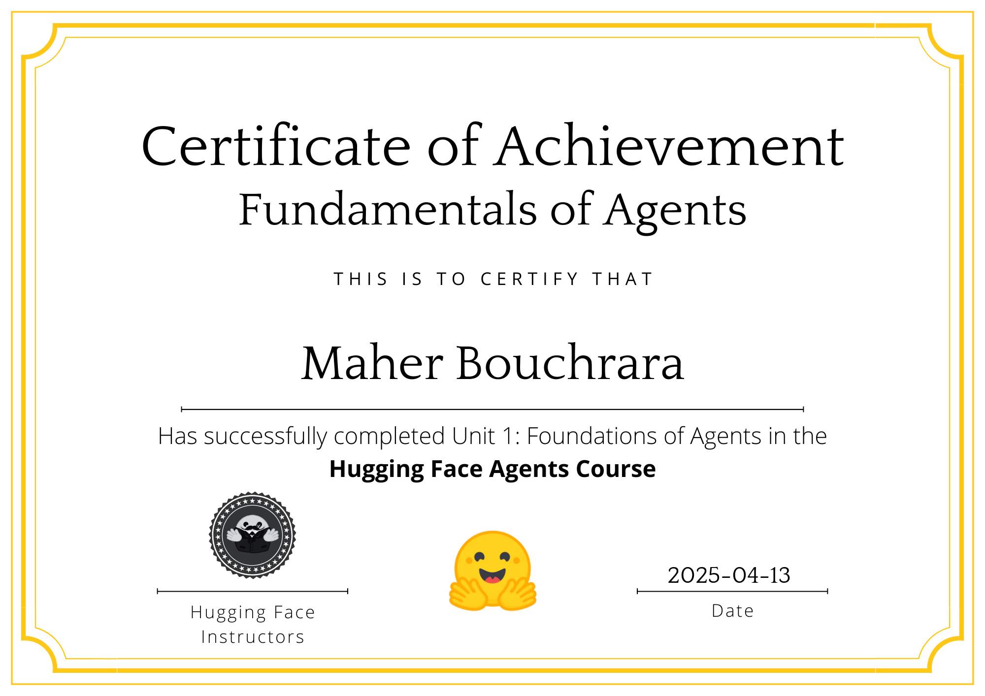 Hugging Face Certificate