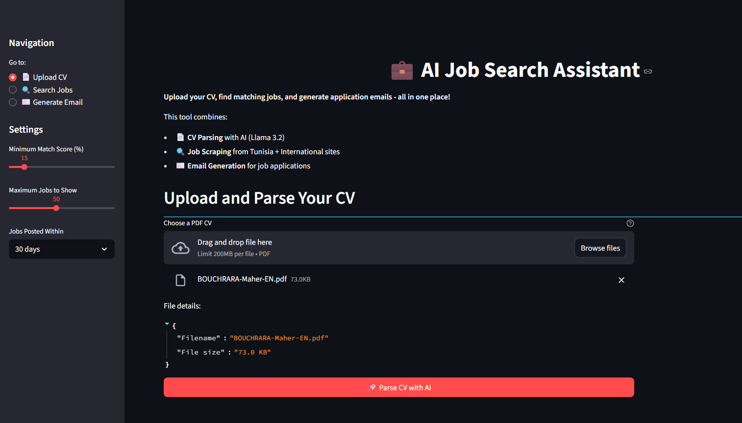 Job Match Project